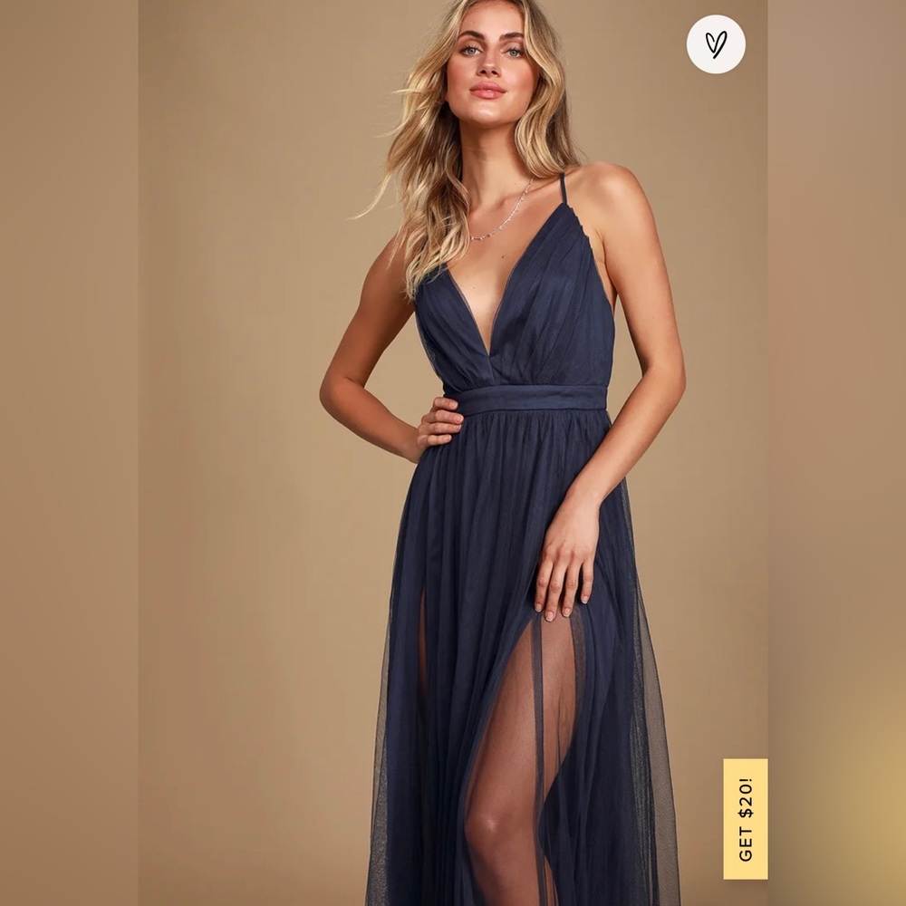 Navy blue tulle Maxie dress